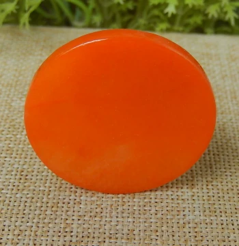 Myanmar Type-A Jadeite Raw Stone Semi-Clear Material, Rough Jade Stone, Damakan Full-Color Red Jade Round Plaque Scraps Pendant K7348