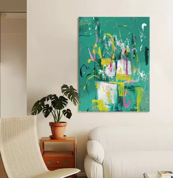 Abstract Floral Oil Painting Hand-Painted Wall Art