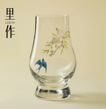 Lizuo High-end Exquisite Glass Footed Cup, Creative Green Tea Cup, Large Teacup, Glass Master Cup, Cocktail Glass