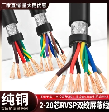 RVSP Twisted Shielded Wire 2/4/6/8 Multi-Core 0.3/0.5/0.75 mm², 485 Communication Signal Pure Copper Cable