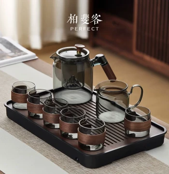 Premium High-Temperature Glass Tea Set Large Capacity Chinese Style Kung Fu Teapot and Cups for Home Entertaining