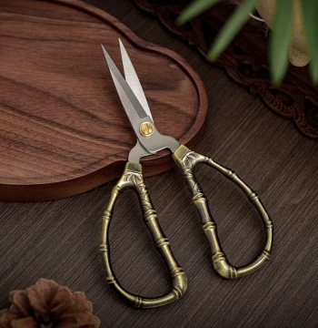 Stainless Steel Bamboo-Style Scissors for Thread Trimming and Paper Cutting
