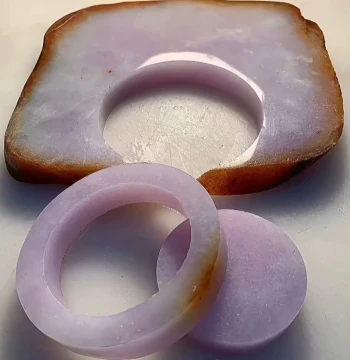 Natural Burmese Jadeite Raw Stone, Ice Species with Violet, Bright Green Floating Flowers, White Moonlight, Old Pit Material for Bracelets