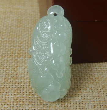 Authentic Myanmar Natural Grade A Jadeite Raw Stone Semi-Clear Material, Ice-Glutinous Species Cabbage Pendant V1472