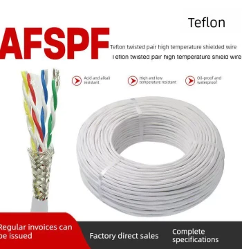 Teflon Afspf/Kffsp Tin-Plated High-Temperature Twisted Wire 4 6 8 Core 0.12-2.5 sq mm Stranded Shielded Cable
