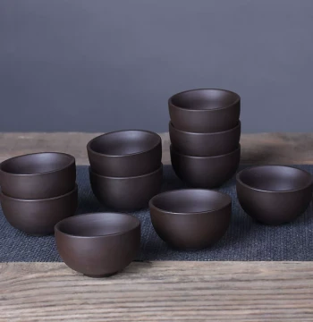Zisha Small Tea Cup Set 6 Pieces Tasting Cups Kung Fu Tea Cups 10 Pieces Tea Drinking Cups Tea Set Chinese Style Home Use Single