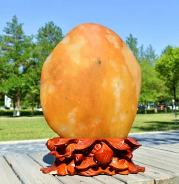Xinjiang Golden Silk Jade Raw Stone Ornament – Gobi Jade Natural Seed Material, Unique Jade Qishi, Jewelry and Ornaments
