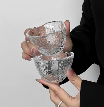 Japanese Rain Drop Cup - Wabi-Sabi Style Tea Cup, Master Cup, Sake Cup, Single-Origin Coffee Cup, Glass Kung Fu Tea Tasting Cup