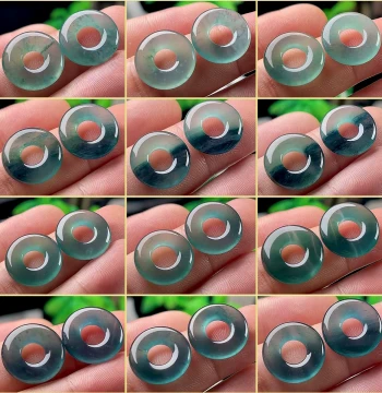 Special Offer Thick Jade Donut Earrings, Authentic Grade A Jade Peace Buckle Earrings, Round Buckle Women's Running Ring Earrings