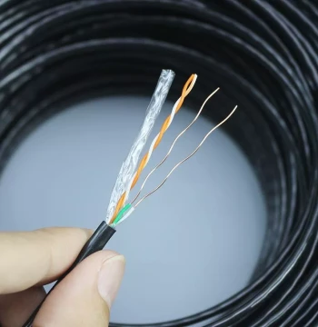 4-Core Oxygen-Free Copper Network Cable, Pure Copper Ethernet Cable, 0.5 Telephone Line, Waterproof Outdoor Surveillance Twisted Pair, 200/300/100 Meters