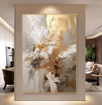 High-End Feel Oil Painting Hand-Customized Wall Art Abstract Art Niche Living Room Floor Standing Large Entryway Decorative Painting