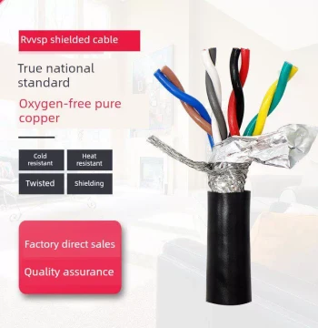 National Standard RVVSP Twisted Pair Shielded Cable 2/4/6/8 Core 0.5/0.75 Square RS485 Communication Wire