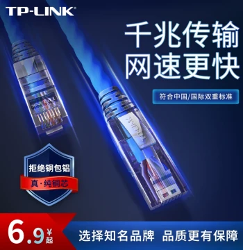 TP-LINK Cat5e Gigabit Broadband Connection Network Cable for Home High-Speed Network Engineering, EC5e