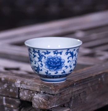 Kung Fu Teacup Ceramic Small Medium Blue and White Porcelain Underglaze Polychrome Multiple Styles Jingdezhen Chinese Thin Body Celadon 60ml