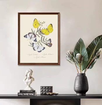 Wall Art Painting Hand-Painted Butterfly Decor