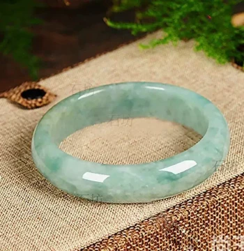 Jade Bracelet, Jadeite Color, Women's Authentic Jade Bangle, Guaranteed Genuine, Husband-Prospering Real Jade Bangle, Pale Green Jade Stone