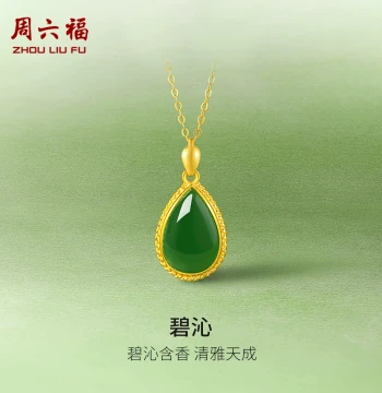 Zhou Liu Fu Hetian Jade Pendant for Women, Gold-Inlaid Jade Drop Pendant, Jasper Water Drop Mother's Jade Ornament, Holiday Gift