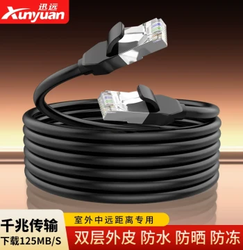Outdoor Ethernet Cable for Home Cat6 Gigabit Broadband, Computer Network and Surveillance POE Power Supply, Available in 15m/20m/30m