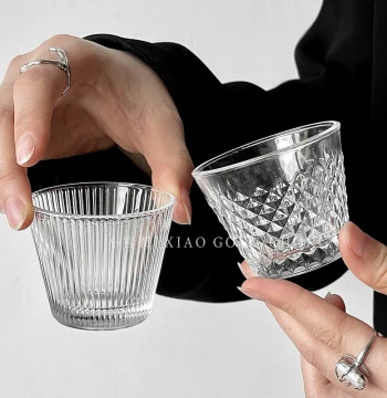 Japanese Style Glass Cup Small Tea Cup Home Tea Brewing Tasting Cup Kung Fu Tea Set Wabi-Sabi Style Sake Cup Tea Drinking Master Cup