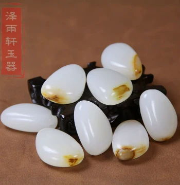 Xinjiang Hetian Jade Natural Jade Stone Grade A Seed Material Ornament Mutton White Jade Raw Stone Original Skin Pendant Men Women Styles