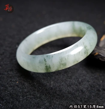 Guilin Chicken Blood Jade Ice Species White with Red Bracelet Guifei Material Ice Green Unique Piece Jade Bangle Bracelet Women's Jade Gift