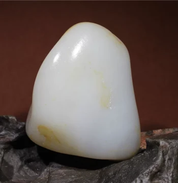 Hetian Seed Material Raw Stone Hand Piece: 167g High-Density Xinjiang Natural Mutton Fat White Jade Genuine Single Seed D