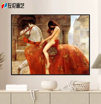 Lady Godiva on Horseback Digital Paint-by-Numbers Kit: World Famous Art, Niche Handmade DIY Coloring Painting