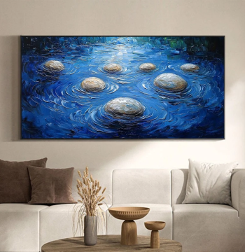 Dafen Village Hand-Painted Oil Painting Abstract Stone Brings Luck Living Room Decor Horizontal Office Study Textured Wall Art