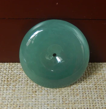 Burmese Natural Type A Jadeite Rough Stone Clear Material Jade Raw Material Ice-Glutinous Species Blue Water Peace Buckle Pendant V1444