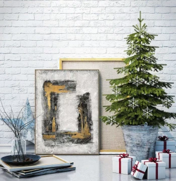 Abstract Textured Canvas Wall Art for Living Room
