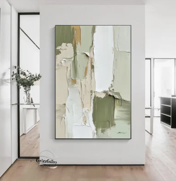 Dafen Village Hand-Painted Oil Painting – Abstract Art with Textured Thick Paint for Living Room, Entryway, Hallway – Floor-Standing & Wall Hanging Decor