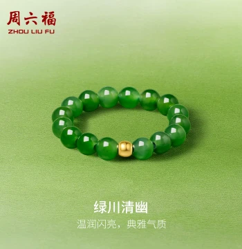 Zhou Liu Fu Yellow 18k Gold Inlaid Hetian Jasper Ring for Women, Fine Jewelry Gift for Festivals