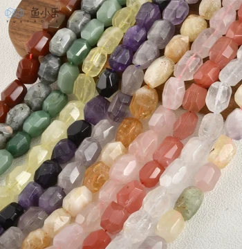Imported Raw Crystal Agate Jade Loose Beads White Crystal Amethyst Irregular Faceted Beads DIY Jewelry Making Materials