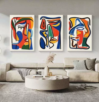 Picasso Abstract Niche Art European Hand-Painted Oil Painting - 3D Semi-Hand-Painted Decor for Dining Room & Living Room (Dafen Village)