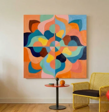 YASAN Original Fantasy Kaleidoscope Dopamine Abstract Entryway Decorative Painting Large Niche Art Hand-Painted Oil Painting