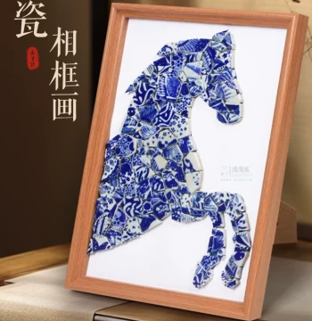 Mosaic Tile Kit Blue-and-White Porcelain DIY Craft