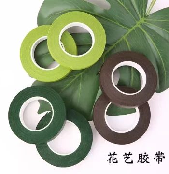 Handmade DIY Creative Nylon Stocking Flower Materials, Rose Making Supplies, Green Tape, Floral Paper Cloth Tape