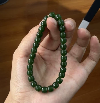 Xinjiang Hetian Jasper Seed Material Old-Style 7mm Bracelet Ornament Hand Piece Earrings Jade Carving Training School