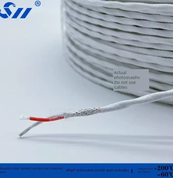 Afrpf Silver-Plated Twisted Pair Shielded Wire 2*0.12/0.15/0.2/0.35/ 0.025kg Core Aviation Shielded