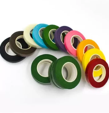 Floral Tape in Green, Dark Green, Light Green, and Brown, Mesh Cloth for Handmade Flowers, DIY Paper Tape Packaging Materials