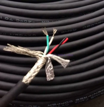 4-Core 26AWG Twisted Pair Shielded Cable 0.13 sq.mm Red Black Green White Flexible Bend-Resistant Oil-Resistant Encoder USB Data