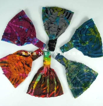Handmade Tie-Dye Headband Pure Cotton Fabric Hair Accessory Men's Ethnic Style Headscarf Women's Bohemian Headband Hippie Headwear