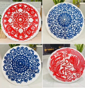 Original Complex Umbrella Cluster Flower Paper Cutting Oil Paper Umbrella Large Window Handmade Work 35cm 55cm 80cm Carved Paper