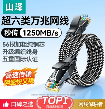SAMZHE Cat6a Ethernet Cable for Home, 10-Gigabit Laptop Connection Cable #67, Finished Network Cable for Desktop PC and Router