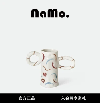 Namor | Love Series Painted Vase, Handmade Artistic Ceramic Flower Arrangement Vessel, Nordic Home Decor Ornament