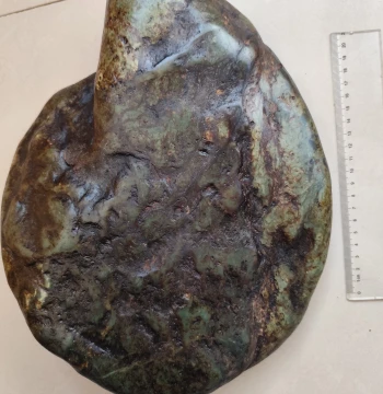 Hetian Jade Green Jasper 8.84kg Seed Material Rough Stone, Xinjiang Hetian Jade Natural Jade Stone