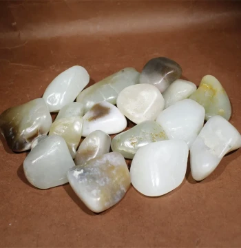 Xinjiang Hetian White Jade Mountain Flow Raw Stone, Genuine Leather Blue-and-White Seed Piece, Natural Unpolished Fine and Smooth Jade for Small Play