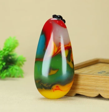 Xinjiang Hetian Jade Seven-Color Jade Rough Stone Hand Piece Pendant Natural Jade Seed Material Hand Play Piece Men and Women Styles Play Piece