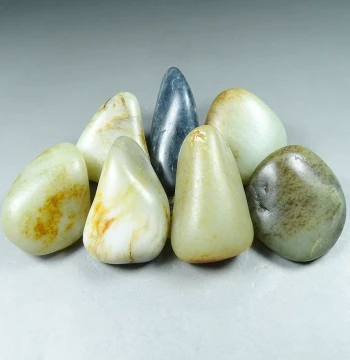 Natural Hetian Jade Seed Material Rough Stone, Freeform White/Green-White/Blue-Flower/Jasper Pendants, Choose Any for 80 Yuan Each V