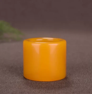 Men's Jade Thumb Ring Yellow Dragon Jade Thumb Ring Xinjiang Golden Silk Yellow Jade Thumb Ring Gobi Jade Ring Finger Jewelry